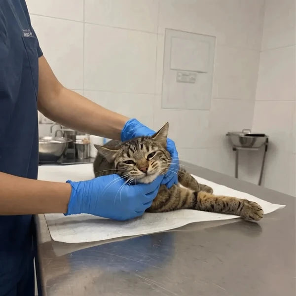Katze nach einer Zahnreinigung unter Narkose